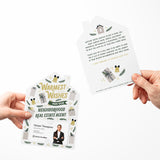 Warmest Wishes From Your Neighborhood Real Estate Agent | Christmas Winter | Real Estate Mailers with Envelopes Mailer Market Dwellings