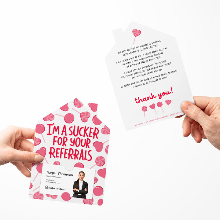 Set of I'm A Sucker For Your Referrals | Valentine's Day Mailers | Envelopes Included | M99-M001-AB Mailer Market Dwellings