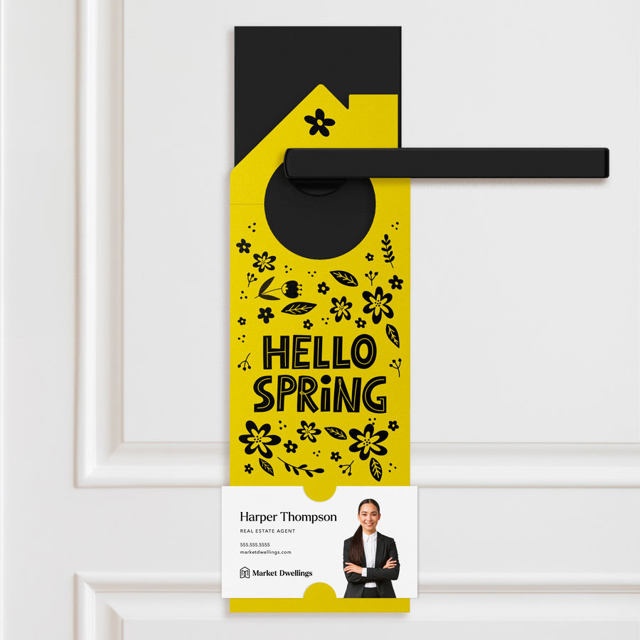 Hello Spring Door Hangers Door Hanger Market Dwellings LEMON