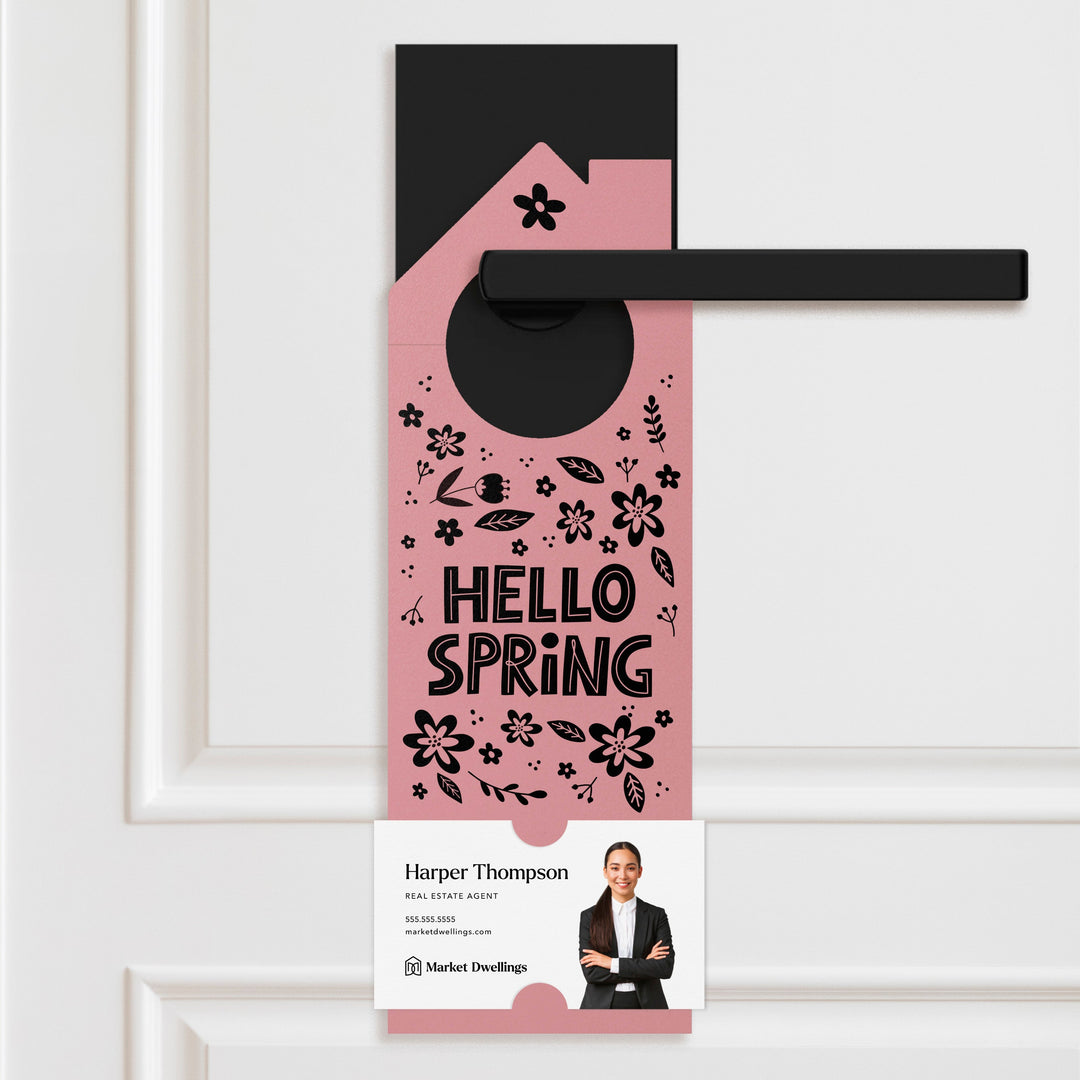 Hello Spring Door Hangers Door Hanger Market Dwellings LIGHT PINK