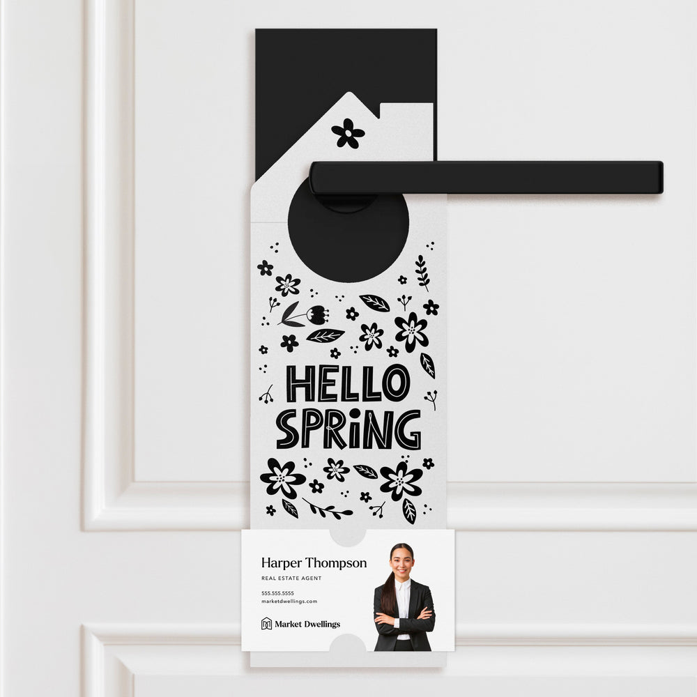 Hello Spring Door Hangers Season Door Hanger Market Dwellings WHITE 10