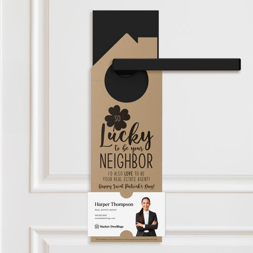 So Lucky to Be Your Neighbor Door Hangers Holiday Door Hanger Market Dwellings