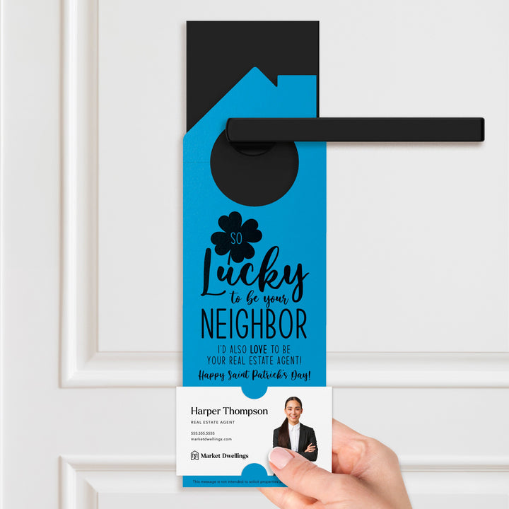 So Lucky to Be Your Neighbor Door Hangers Door Hanger Market Dwellings