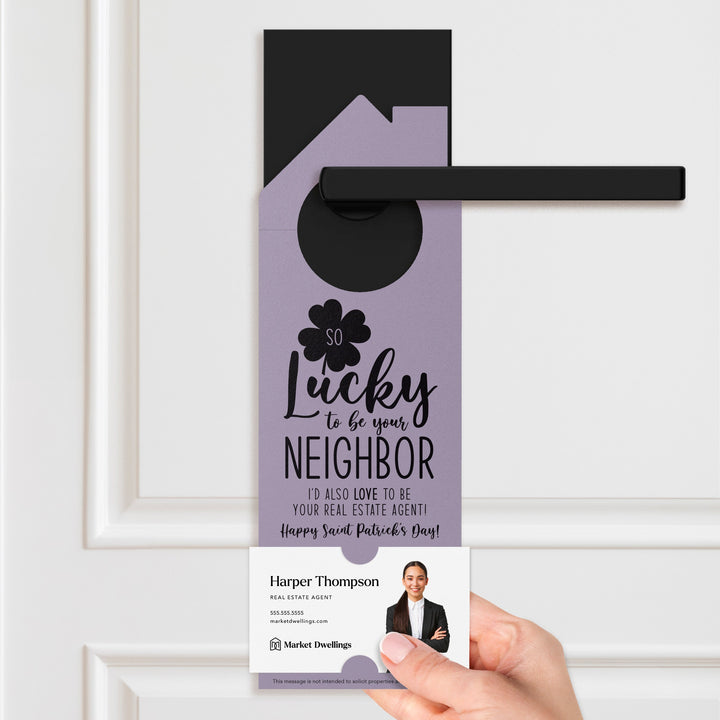 So Lucky to Be Your Neighbor Door Hangers Door Hanger Market Dwellings