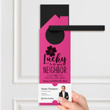 So Lucky to Be Your Neighbor Door Hangers Holiday Door Hanger Market Dwellings