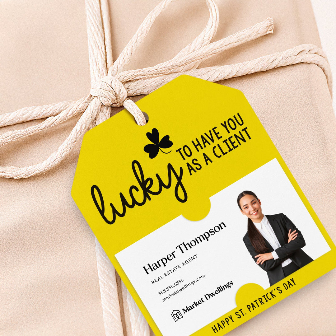 Lucky To Have You As A Client | Gift Tags Gift Tag Market Dwellings