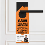 Lucky to Be Your Neighbor Door Hangers Holiday Door Hanger Market Dwellings CARROT 10