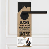 Lucky to Be Your Neighbor Door Hangers Holiday Door Hanger Market Dwellings