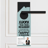 Lucky to Be Your Neighbor Door Hangers Holiday Door Hanger Market Dwellings