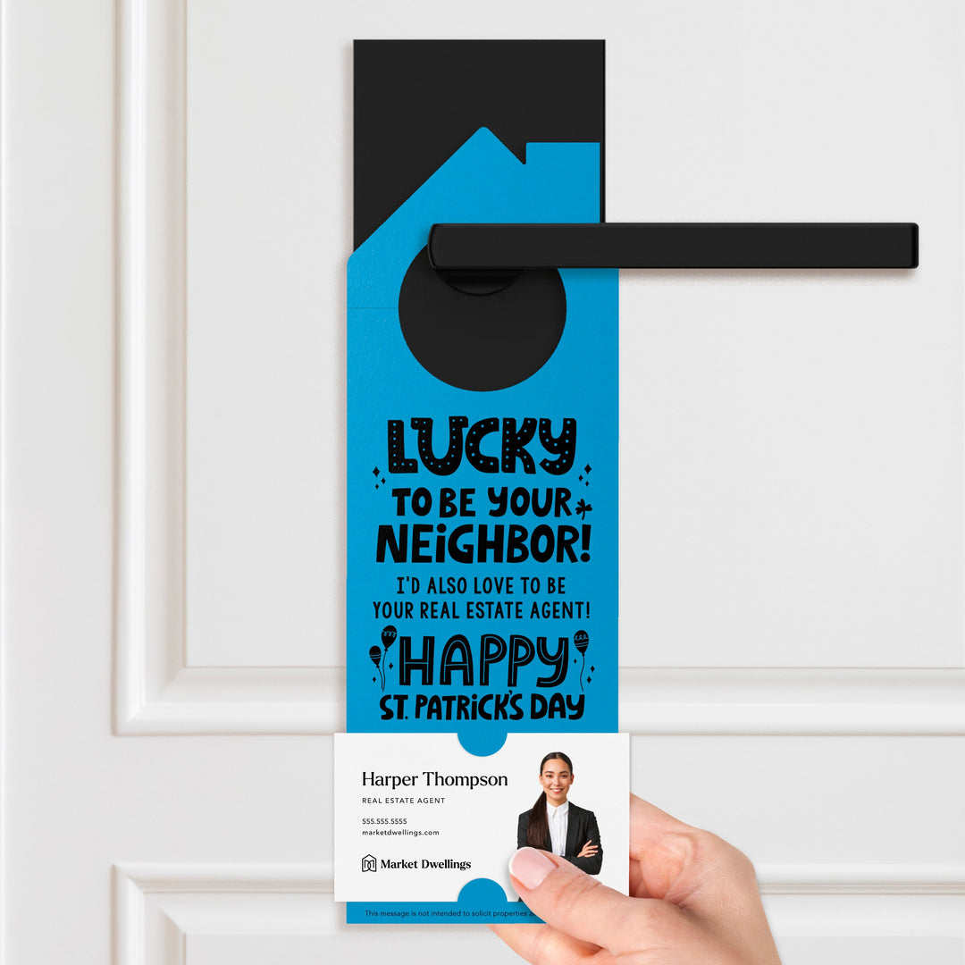 Lucky to Be Your Neighbor Door Hangers Door Hanger Market Dwellings