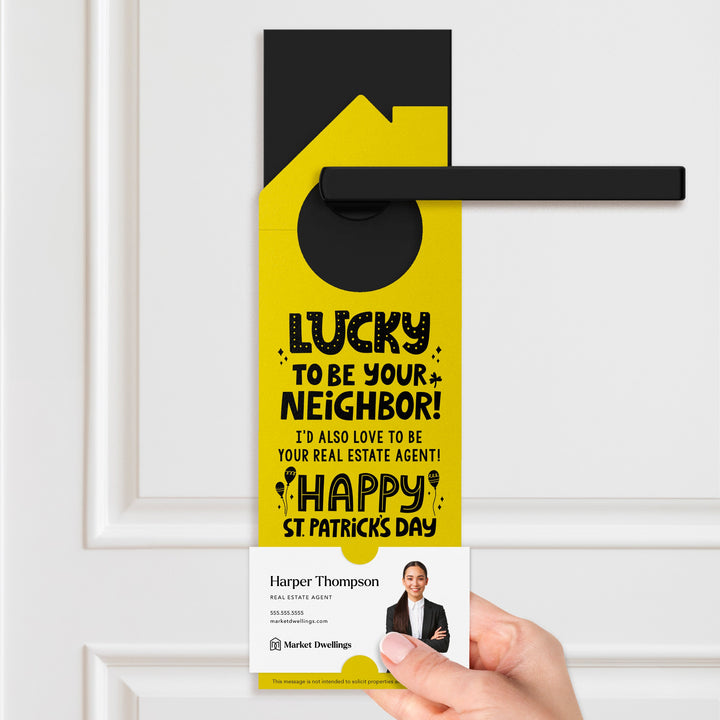 Lucky to Be Your Neighbor Door Hangers Door Hanger Market Dwellings