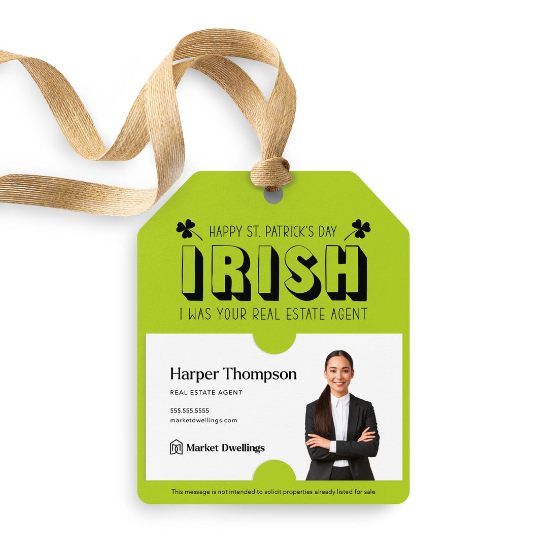 Irish I Was Your Real Estate Agent | Gift Tags Gift Tag Market Dwellings GREEN APPLE