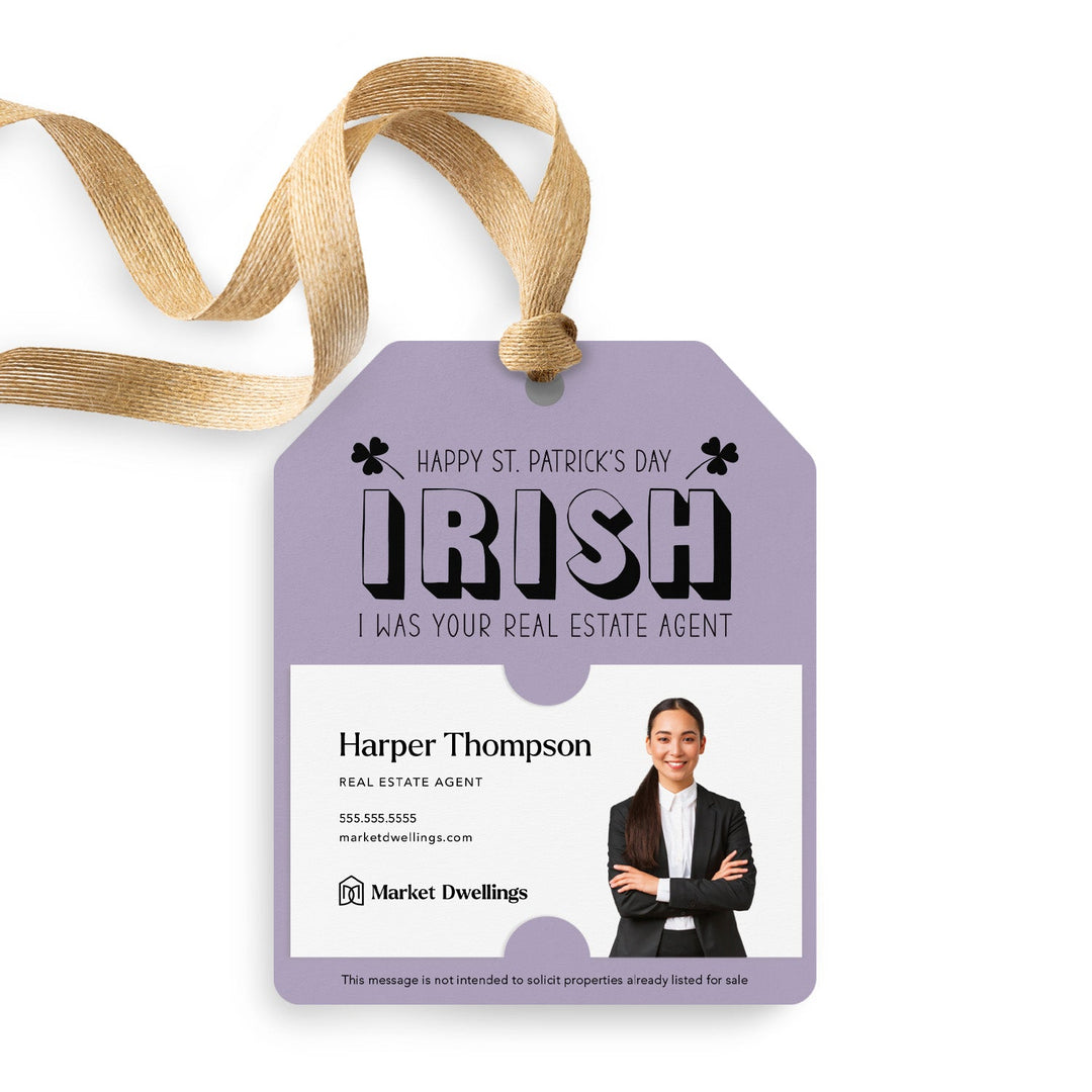 Irish I Was Your Real Estate Agent | Gift Tags Gift Tag Market Dwellings LIGHT PURPLE