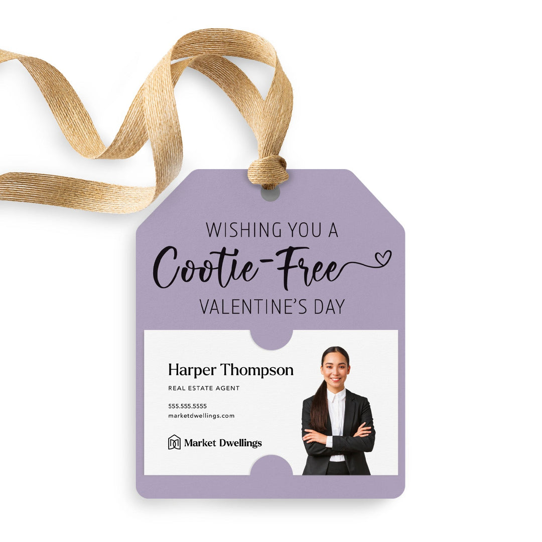 Wishing you a Cootie-Free Valentine's Day Gift Tags | Happy Valentine's Day | Pop By Gift Tags | V2-GT001 Gift Tag Market Dwellings LIGHT PURPLE  