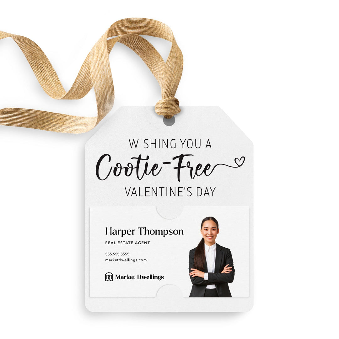 Wishing you a Cootie-Free Valentine's Day | Gift Tags Gift Tag Market Dwellings WHITE