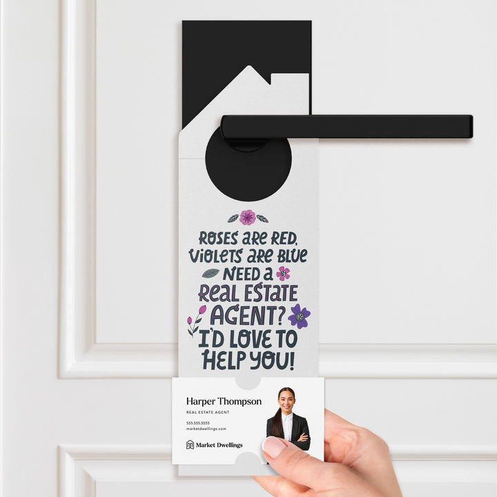 Roses are Red, Violets are Blue Door Hangers Door Hanger Market Dwellings