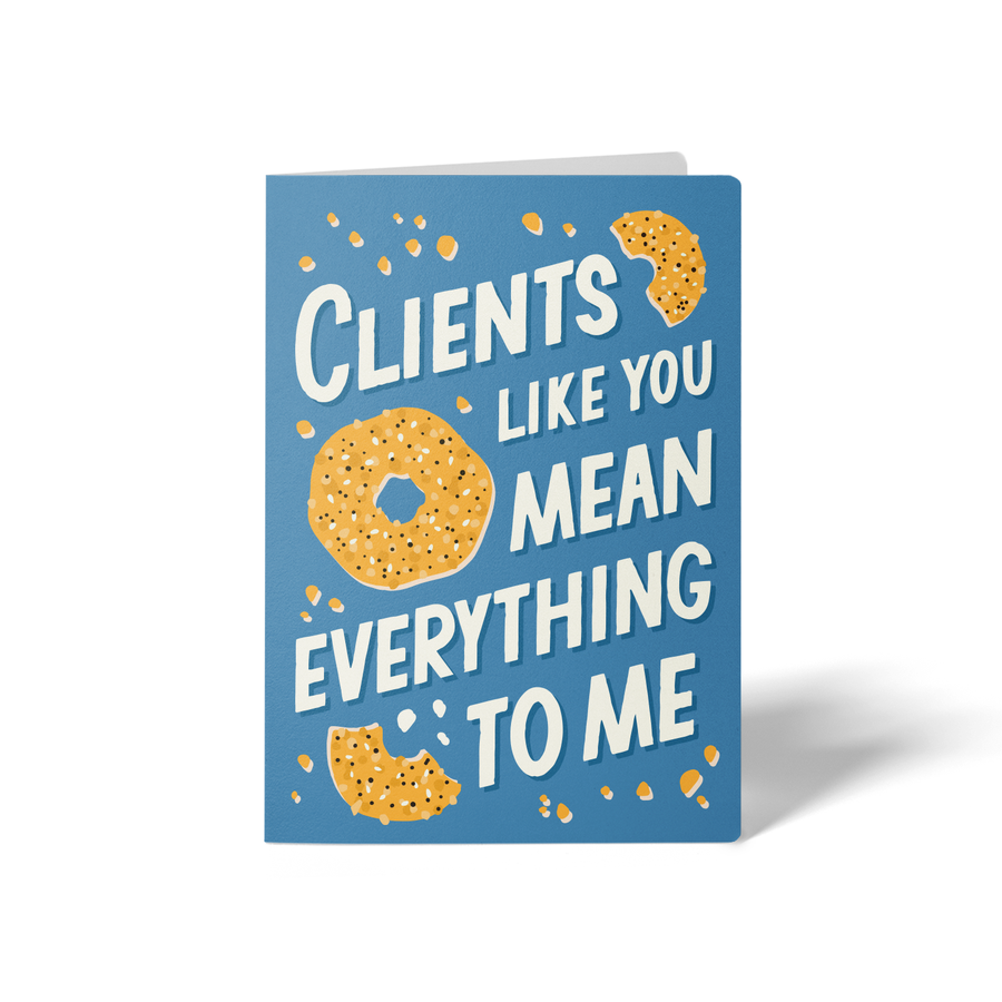 Set of Clients Like You Mean Everything To Me Greeting Cards | Envelopes Included Greeting Card Market Dwellings COOL BLUE