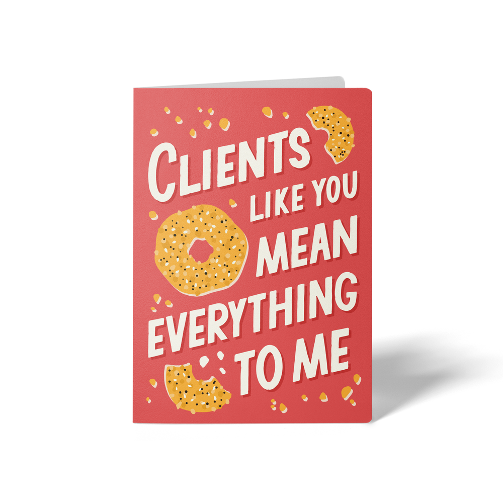 Clients Like You Mean Everything To Me | Greeting Cards with Envelopes Greeting Card Market Dwellings TOMATO RED 10