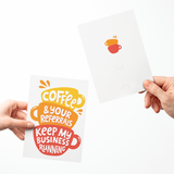 Coffee And Your Referrals Keep My Business Running | Greeting Cards with Envelopes Greeting Card Market Dwellings