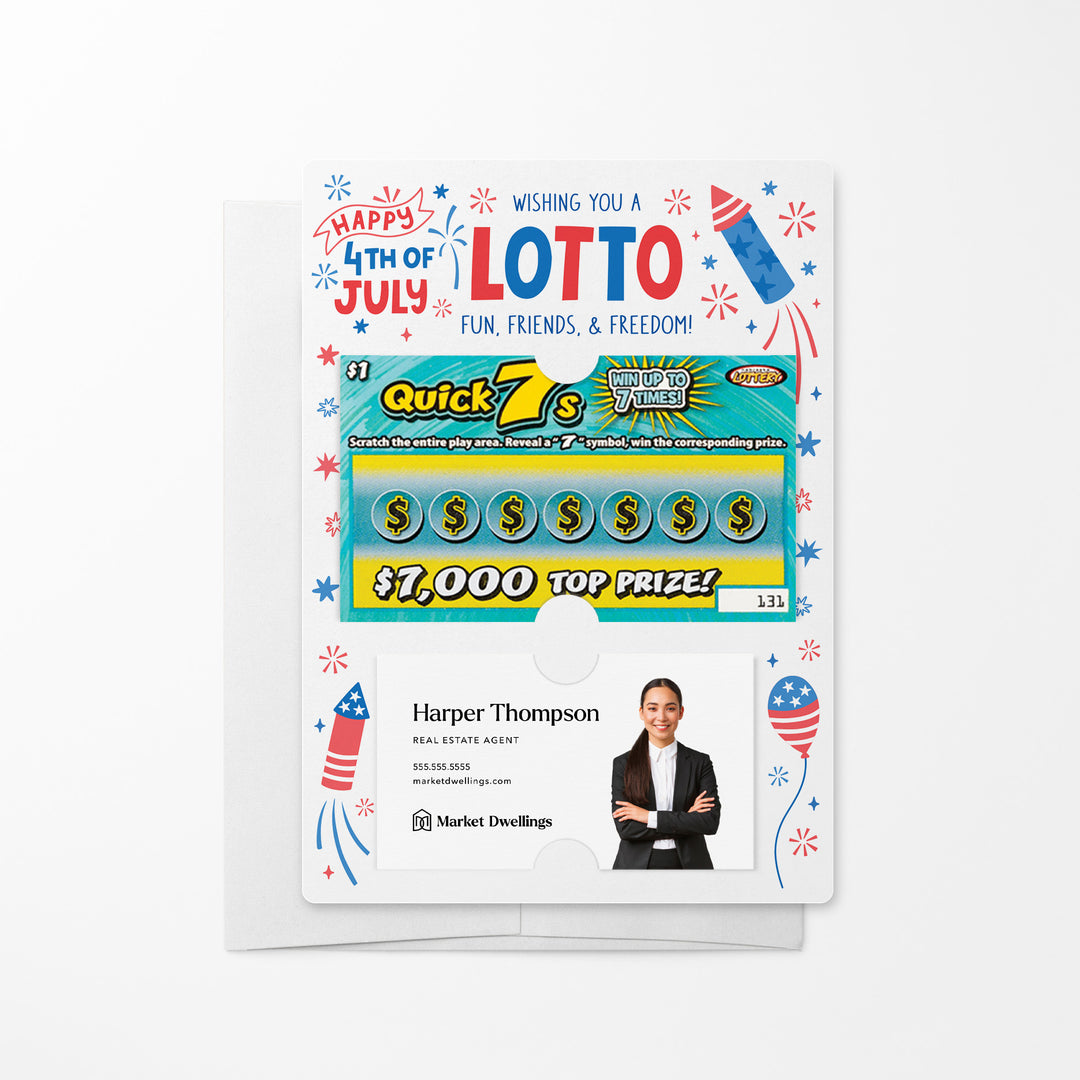 Set of Wishing You A Lotto Fun, Friends, & Freedom Lotto Mailers | Envelopes Included Mailer Market Dwellings