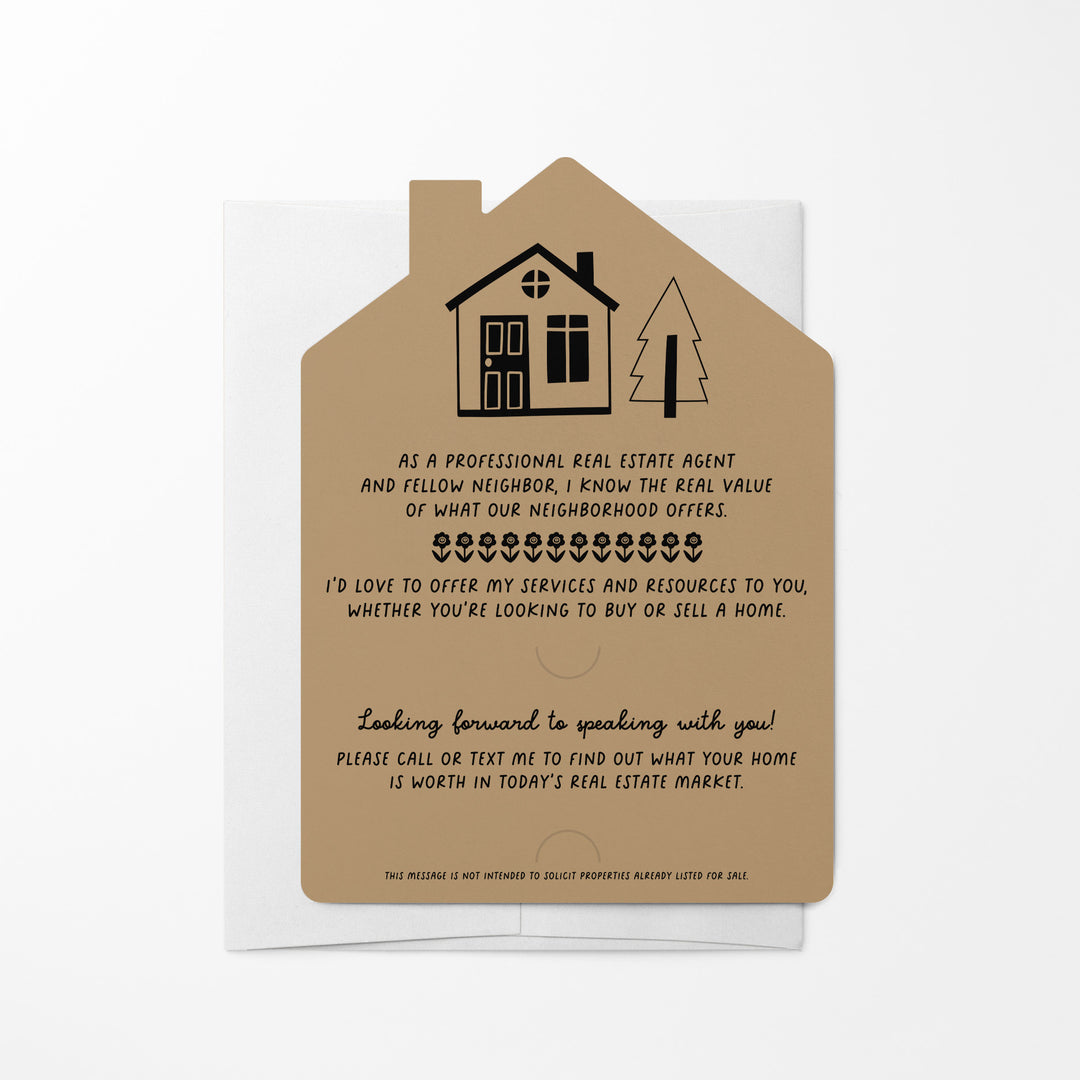 Hey There Neighbor Mailer w/Envelopes | Real Estate Agent Marketing | Insert your business card | M42-M001 Mailer Market Dwellings