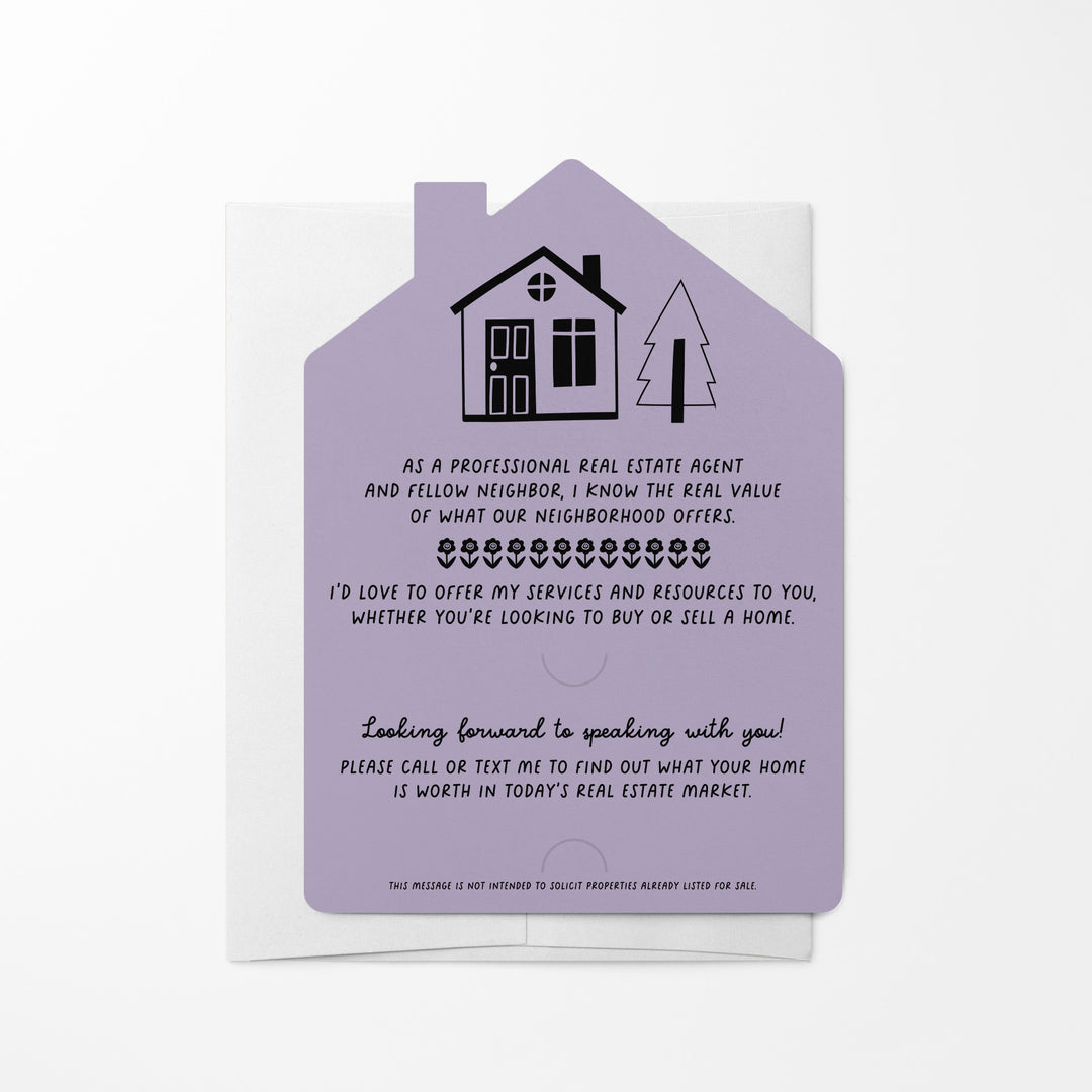 Hey There Neighbor Mailer w/Envelopes | Real Estate Agent Marketing | Insert your business card | M42-M001 Mailer Market Dwellings