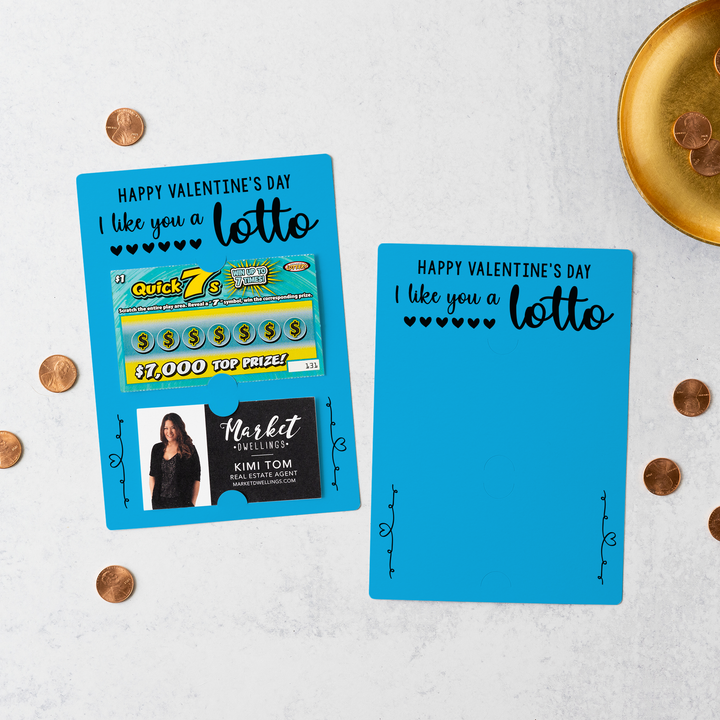 Set of I Like You A LOTTO Happy Valentine's Mailers | Envelopes Included | V1-M002 Mailer Market Dwellings ARCTIC  