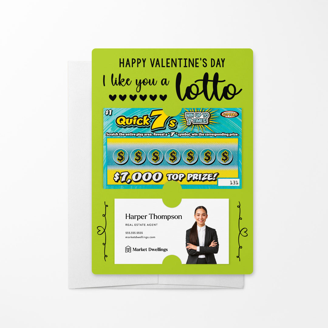 Set of I Like You A LOTTO Mailers | Envelopes Included Mailer Market Dwellings GREEN APPLE