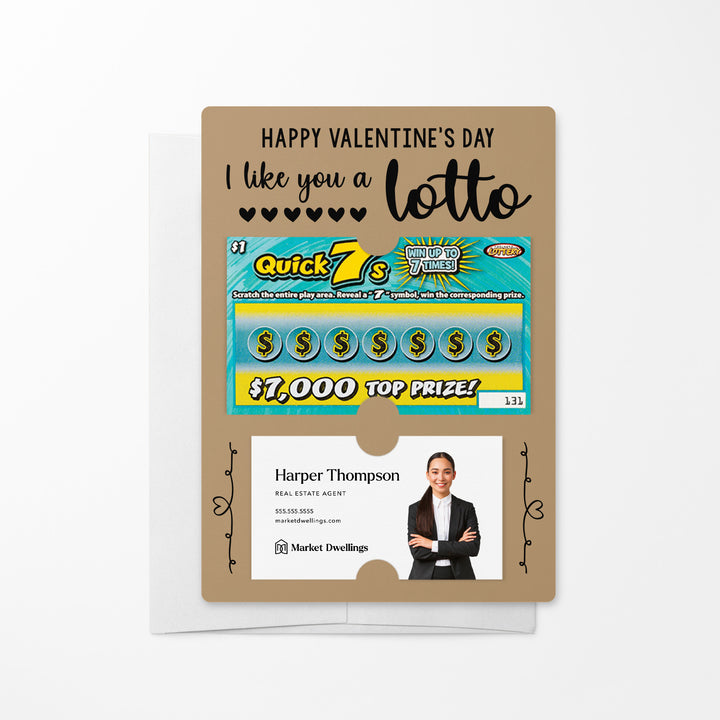 Set of I Like You A LOTTO Mailers | Envelopes Included Mailer Market Dwellings KRAFT