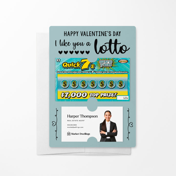 Set of I Like You A LOTTO Mailers | Envelopes Included Mailer Market Dwellings LIGHT BLUE