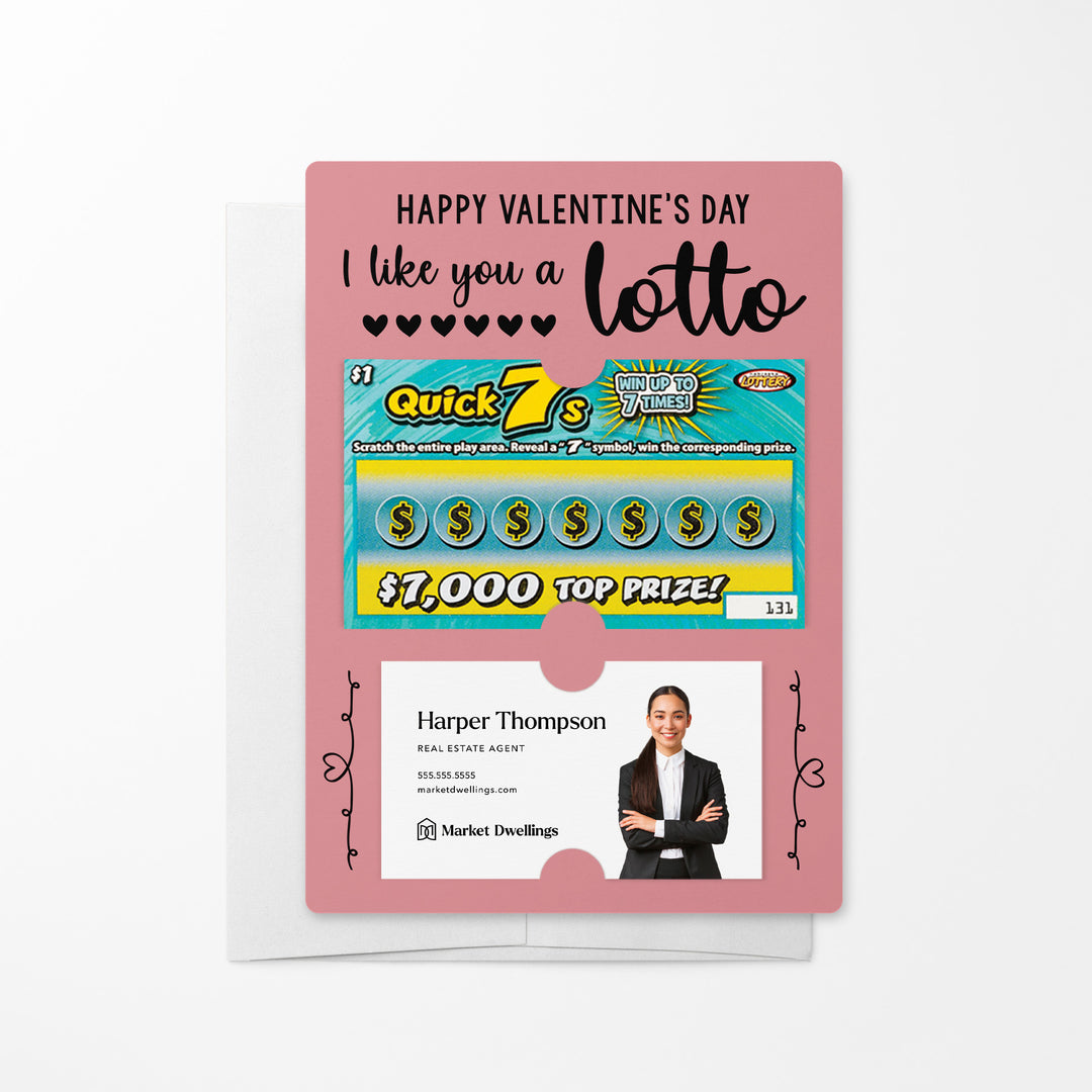 Set of I Like You A LOTTO Mailers | Envelopes Included Mailer Market Dwellings LIGHT PINK