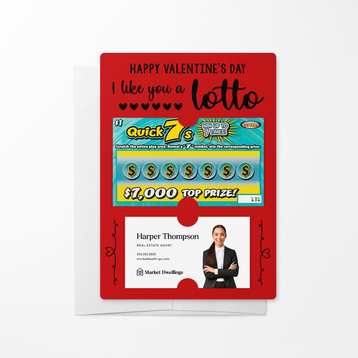 Set of I Like You A LOTTO Mailers | Envelopes Included Mailer Market Dwellings SCARLET