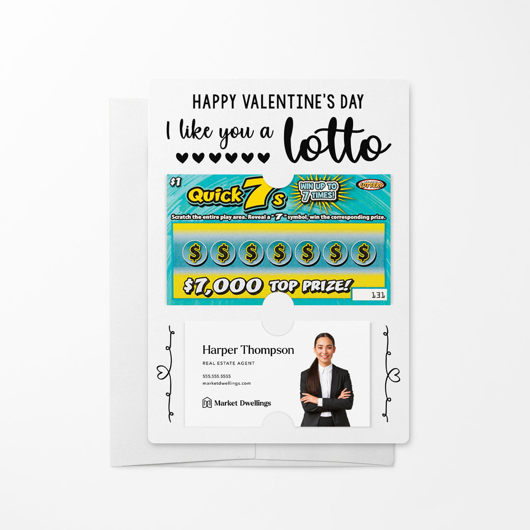 Set of I Like You A LOTTO Mailers | Envelopes Included Mailer Market Dwellings WHITE