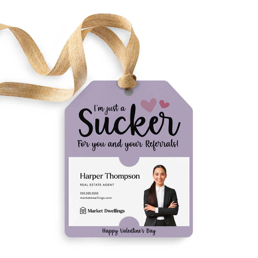 I'm Just a Sucker for You and Your Referrals | Gift Tags Gift Tag Market Dwellings LIGHT PURPLE