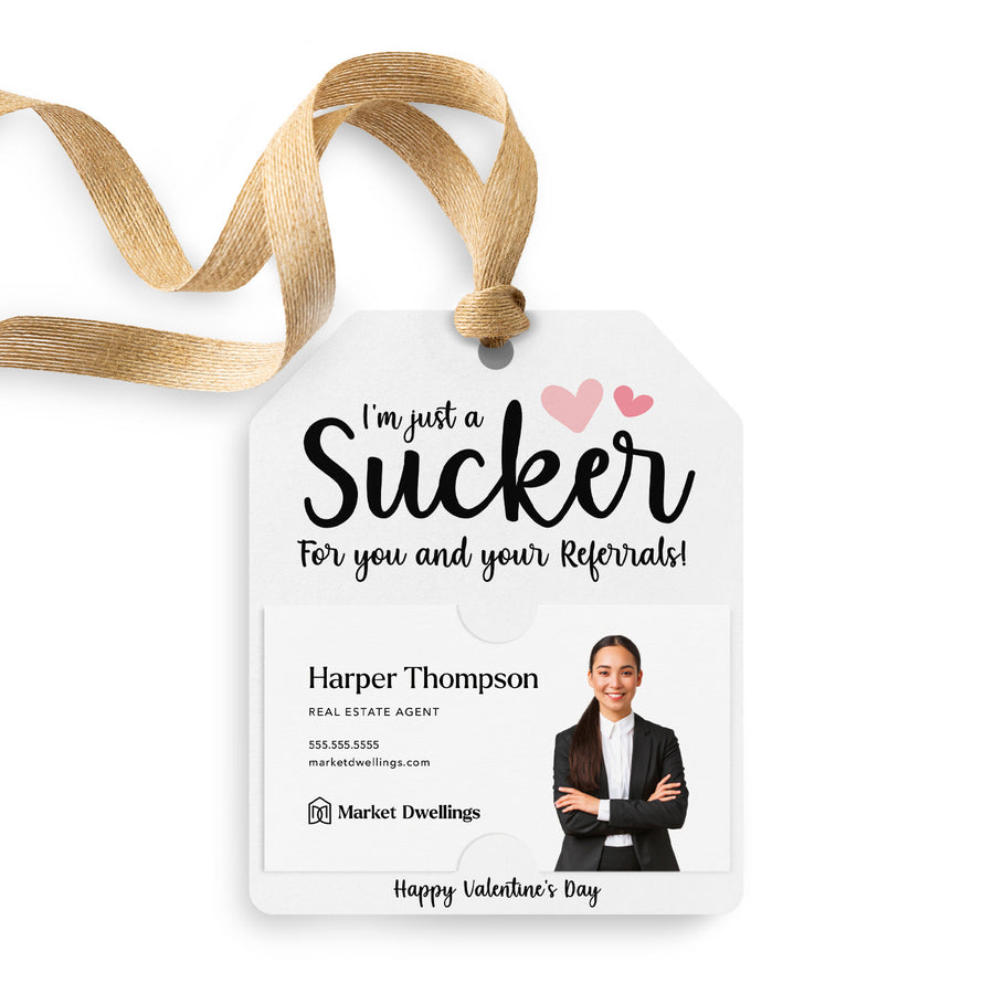 I'm Just a Sucker for You and Your Referrals | Gift Tags Gift Tag Market Dwellings WHITE