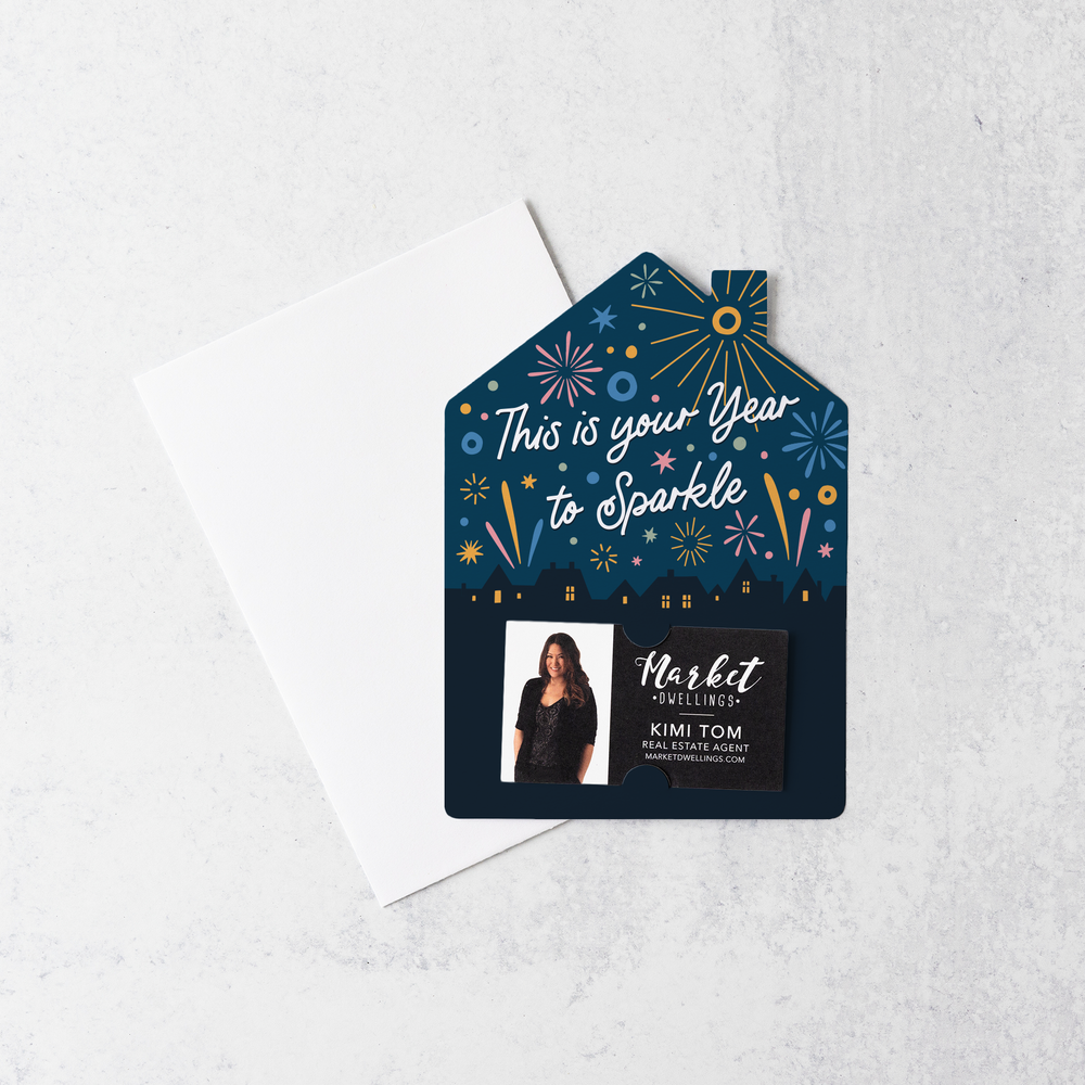 Set of This is your Year to Sparkle | New Year Mailers | Envelopes Included | M233-M001 Mailer Market Dwellings   