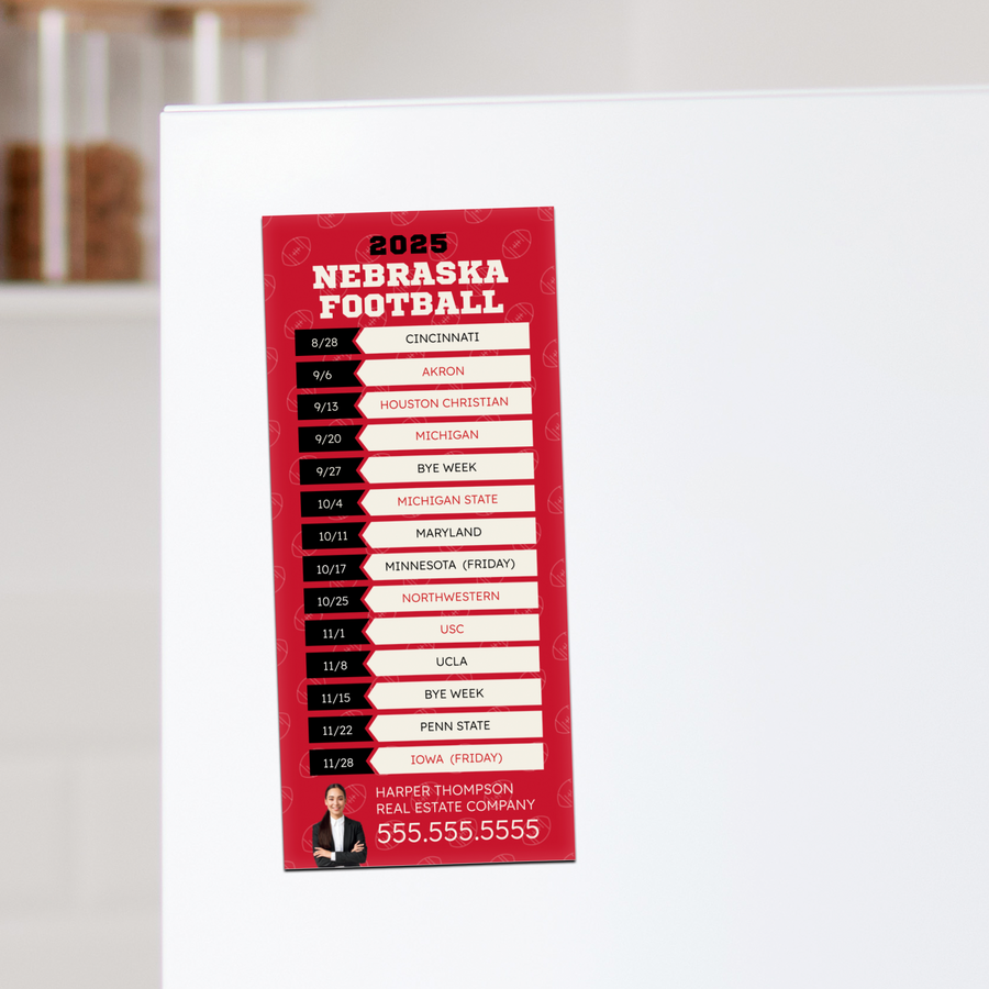 2025 College Football Schedule Magnets Magnet Market Dwellings NEBRASKA