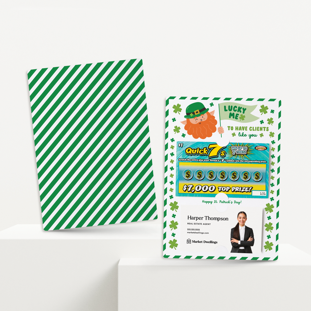 Set of Lucky Me To Have Clients Like You | St. Patrick's Day Mailers | Envelopes Included | M64-M002 Mailer Market Dwellings   