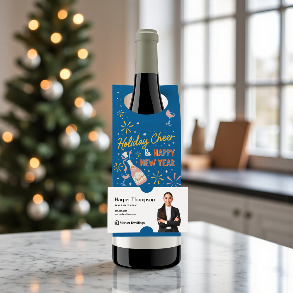 Festive Cheer and Happy New Year | Bottle Hangs Tags Bottle Tag Market Dwellings