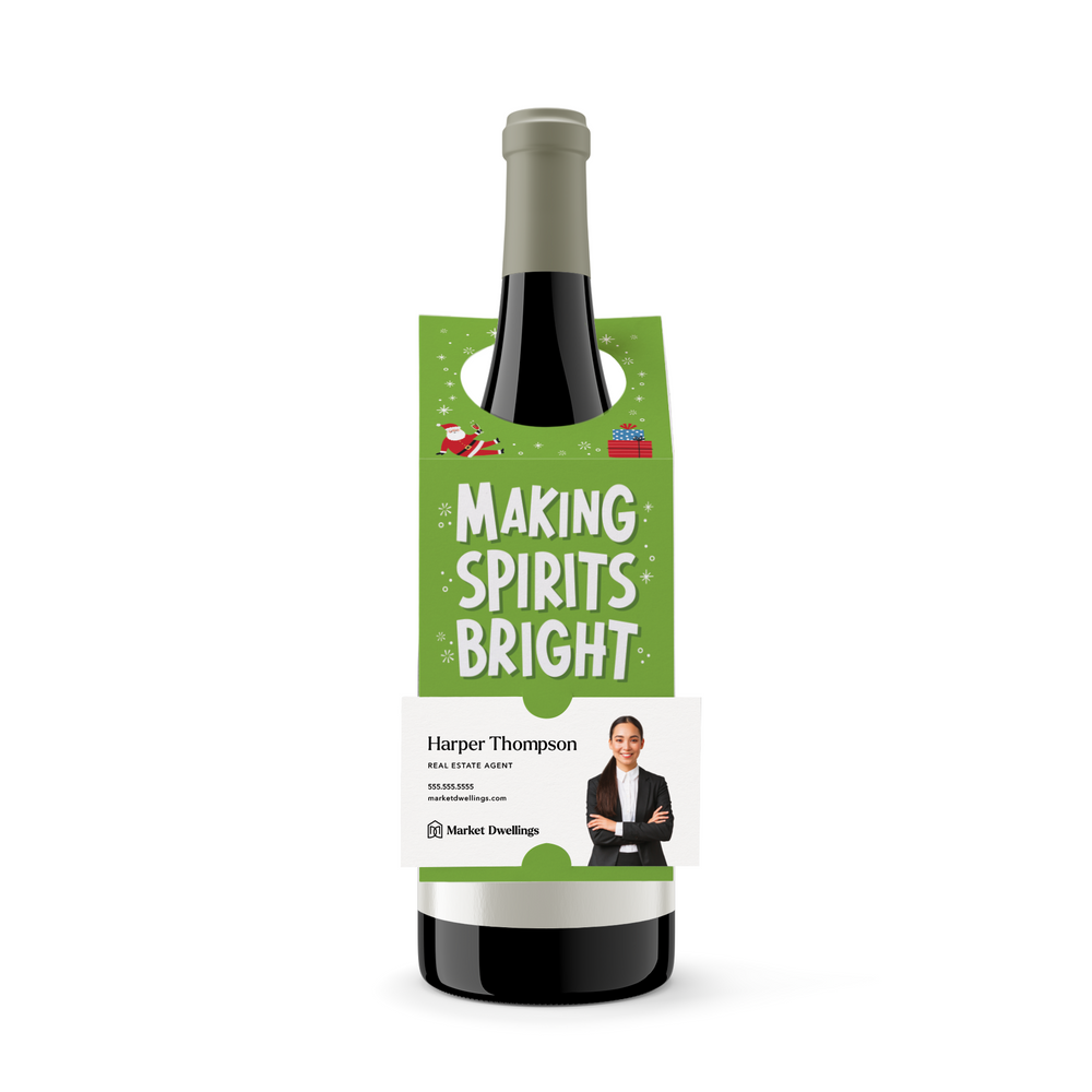 Making Spirits Bright | Christmas Bottle Hang Tags Bottle Tag Market Dwellings