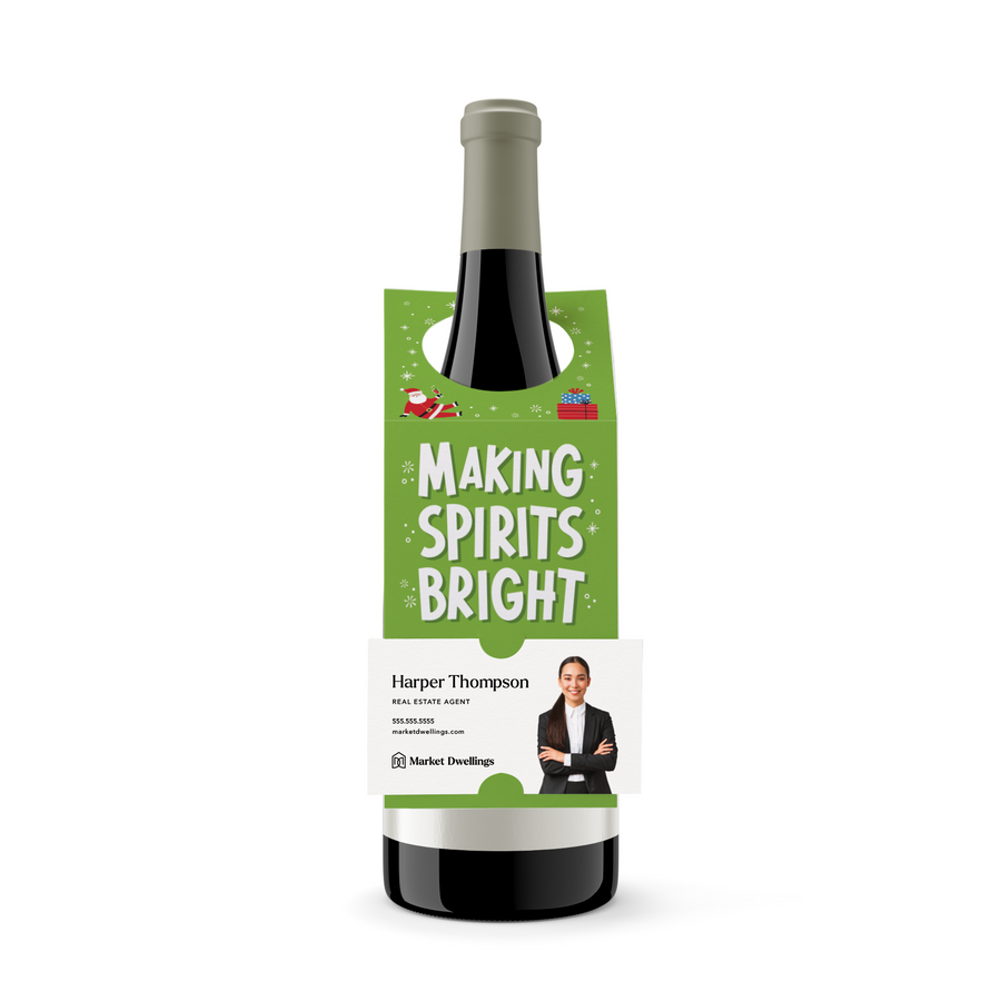 Making Spirits Bright | Bottle Hang Tags Bottle Tag Market Dwellings