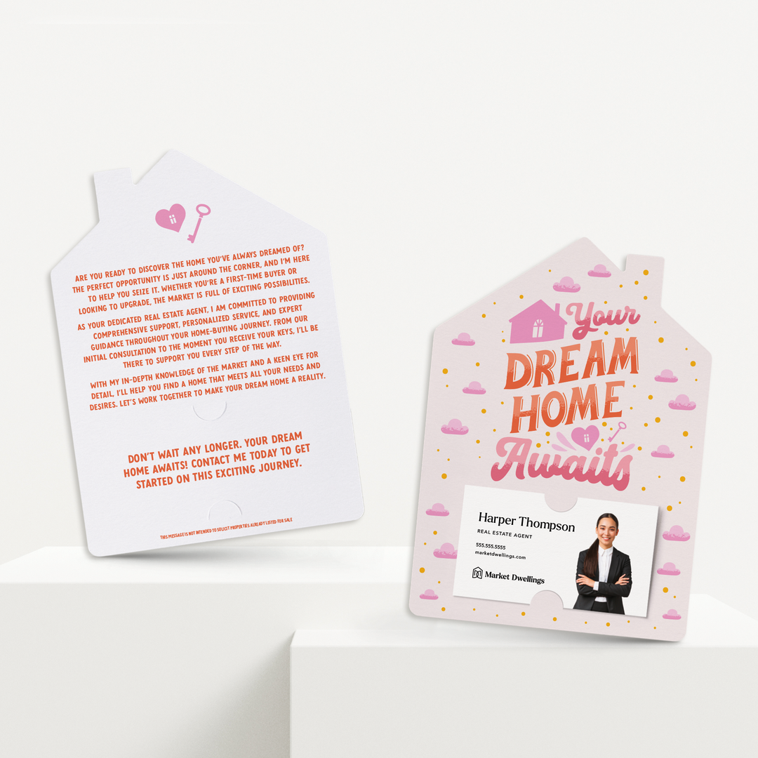 Set of Your Dream Home Awaits | Mailers | Envelopes Included | M291-M001-AB Mailer Market Dwellings SOFT PINK  