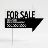 For Sale Directional Arrow Yard Sign
