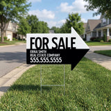 For Sale Directional Arrow Yard Sign