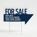 For Sale Directional Arrow Yard Sign