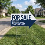 For Sale Directional Arrow Yard Sign