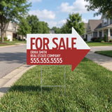 For Sale Directional Arrow Yard Sign