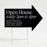 Open House Arrow Yard Sign