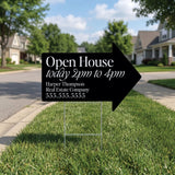 Open House Arrow Yard Sign