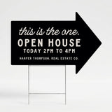 Open House Arrow Yard Sign